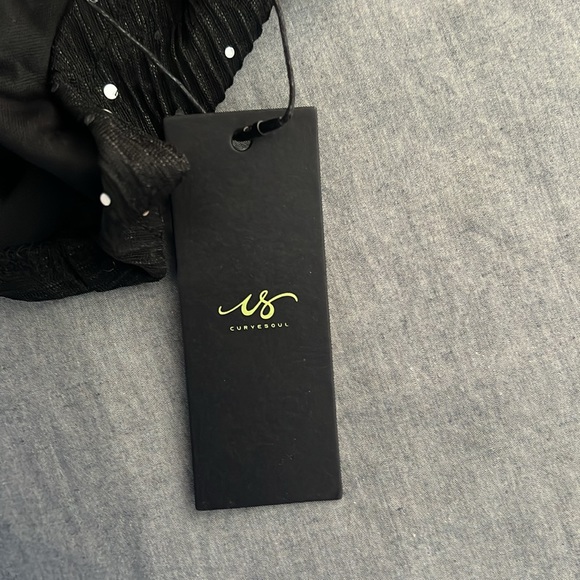 Stand out in the crowd Black sequin wrap style dress from Curve soul - Picture 4 of 4